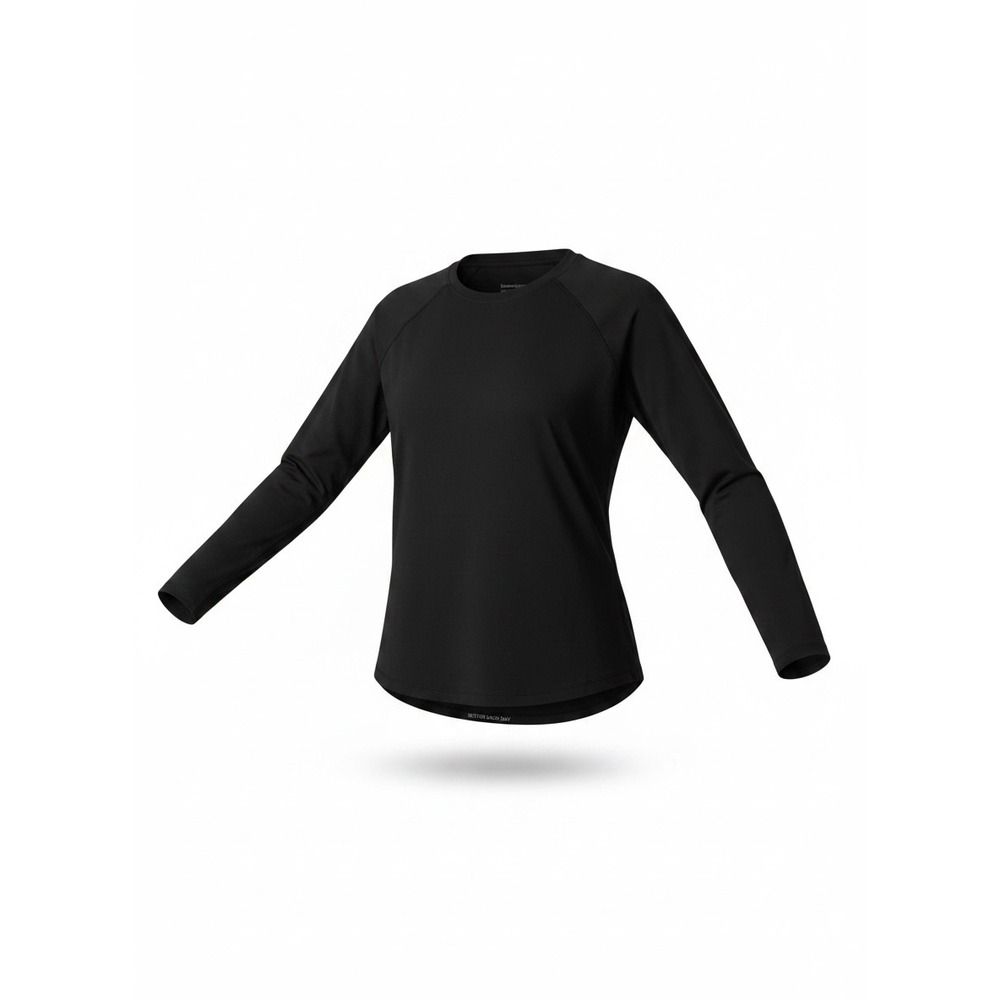 Lululemon Better Each Day Long Sleeve Training Shirt Black Raglan Crew Neck Top